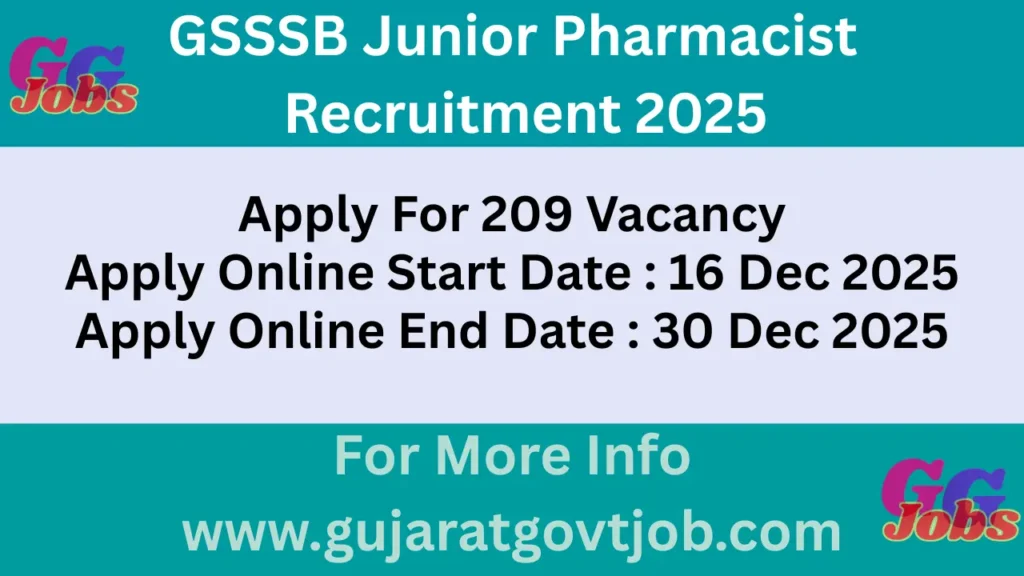 GSSSB Junior Pharmacist
