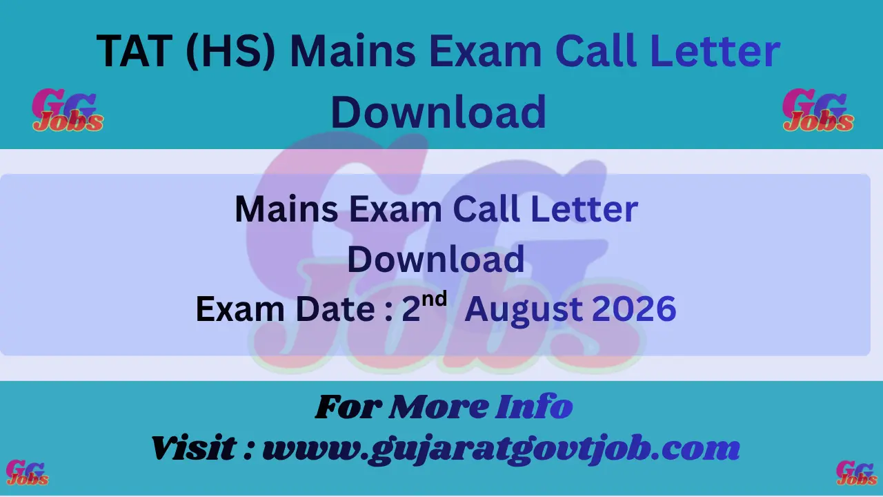 TAT (HS) 2026 Mains Exam Call Letter