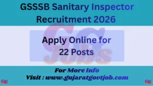 GSSSB SI Bharti 2026