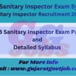 Sanitary Inspector Syllabus