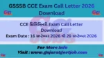 GSSSB CCE Call Letter 2026