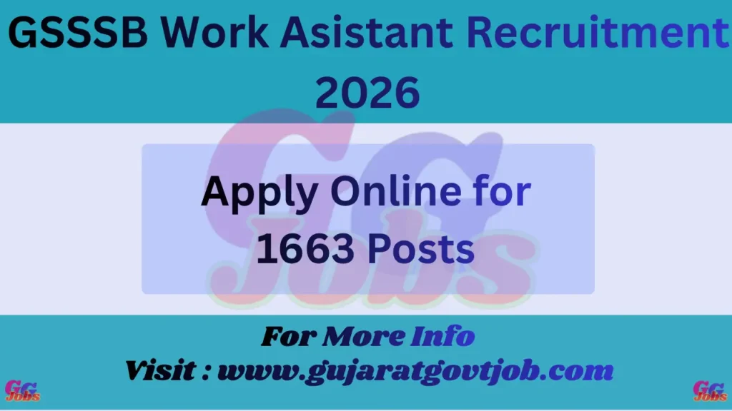 GSSSB Work Asistant Recruitment 2026