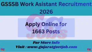 GSSSB Work Asistant Recruitment 2026